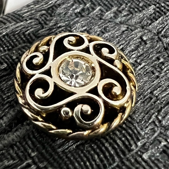 Oscar de la Renta Black on Black Brocade Pattern Band Collar Jacket 10P - Picture 6 of 9